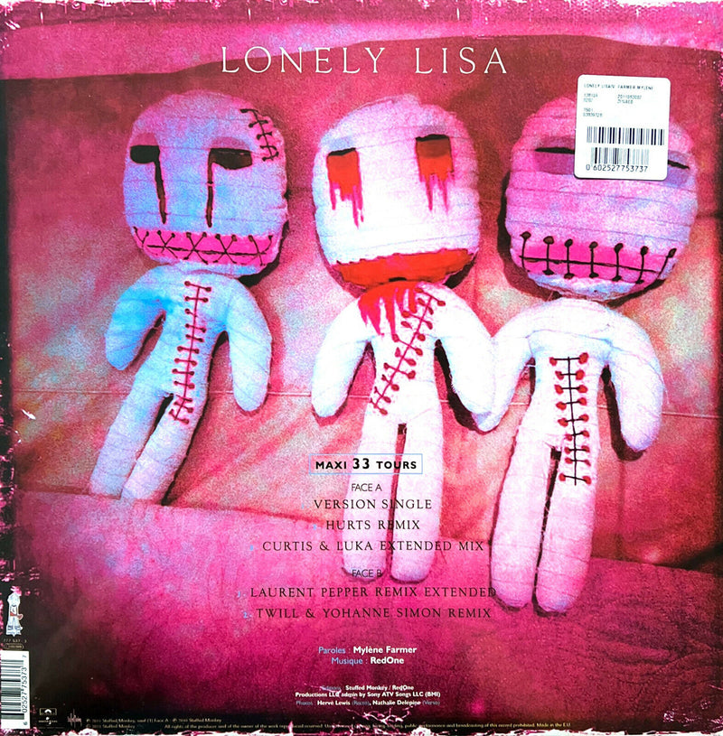 Mylène Farmer 12" Lonely Lisa (Remixes) (Polydor 277 537-3)