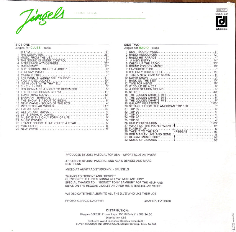 Unknown Artist LP Jingels From U.S.A. Vol.2