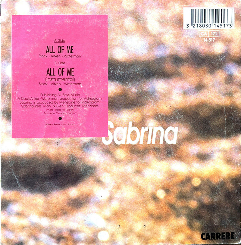 Sabrina 7" All Of Me