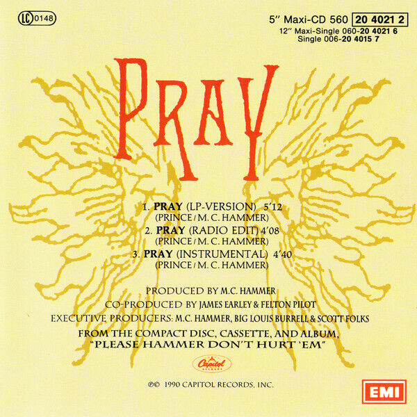 M. C. Hammer Maxi CD Pray - Germany (EX+/EX+)