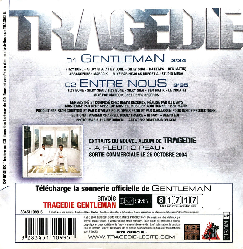 Tragedie CD Single Gentleman - France (VG+/EX)
