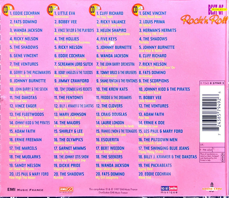 Compilation 4xCD Original Best Of Rock'n Roll