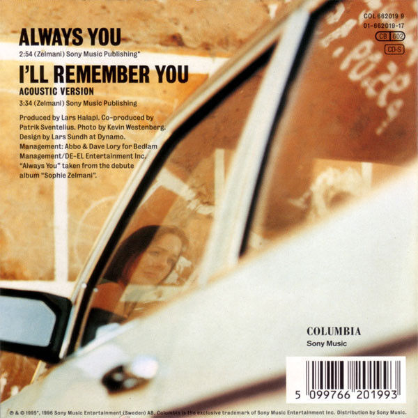 Sophie Zelmani ‎CD Single Always You - Europe (EX+/EX+)