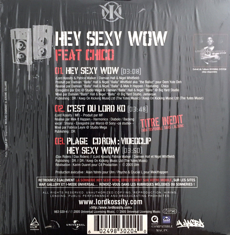 Lord Kossity Feat Chico CD Single Hey Sexy Wow - France (M/EX+)