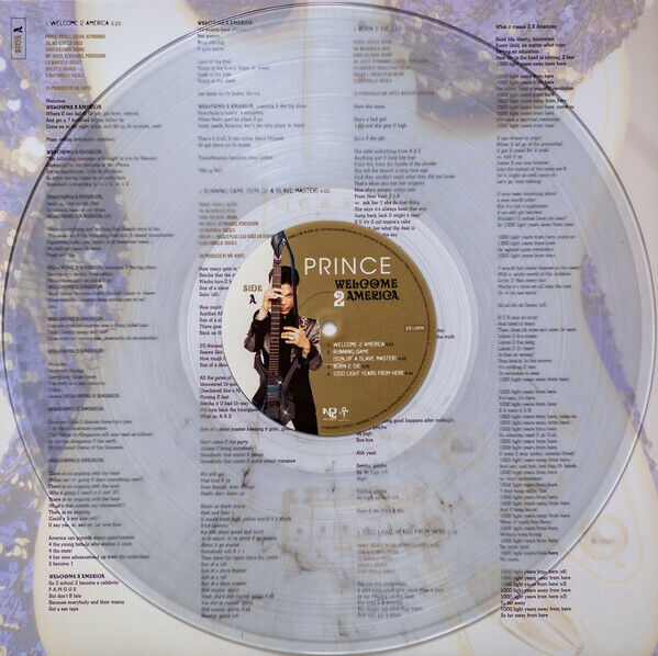 Prince 2xLP Welcome 2 America - Limited Edition, Clear Vinyl