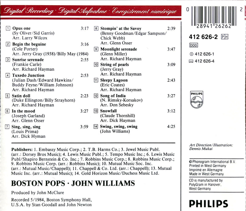 John Williams & The Boston Pops CD Swing, Swing, Swing