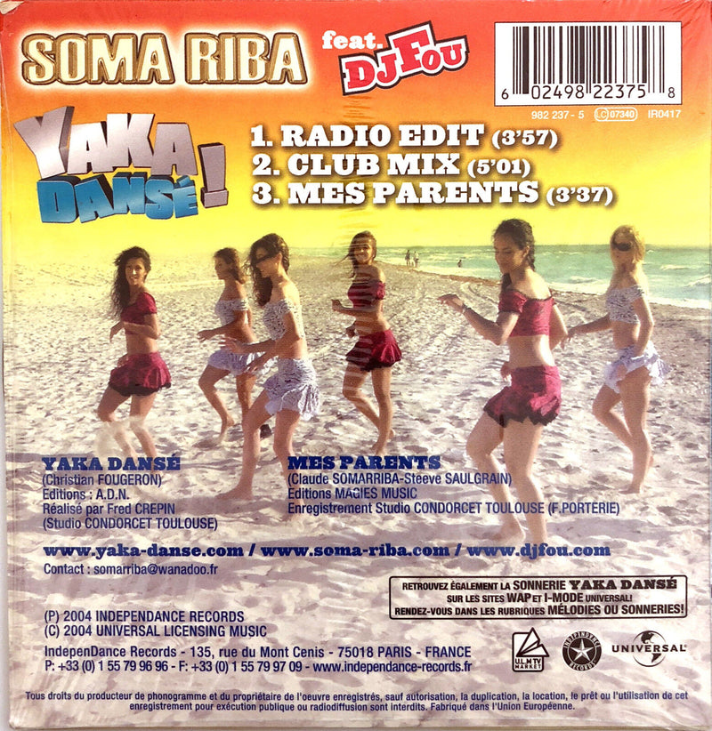 Soma Riba Feat. Dj Fou CD Single Yaka Dansé ! - France (EX/EX+)