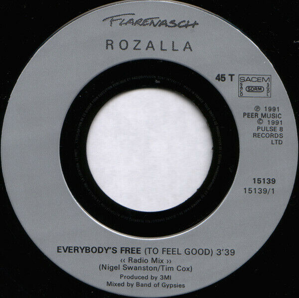 Rozalla 7" Everybody's Free (To Feel Good) - France (EX/EX)