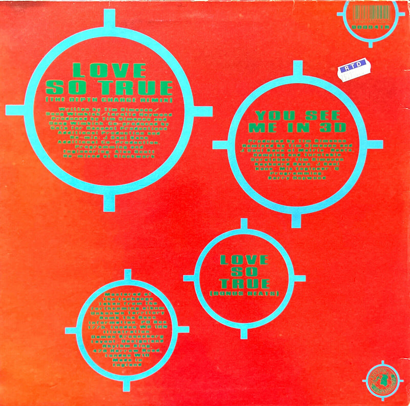 Tim Simenon 12" Love So True / You See Me In 3D Remixes