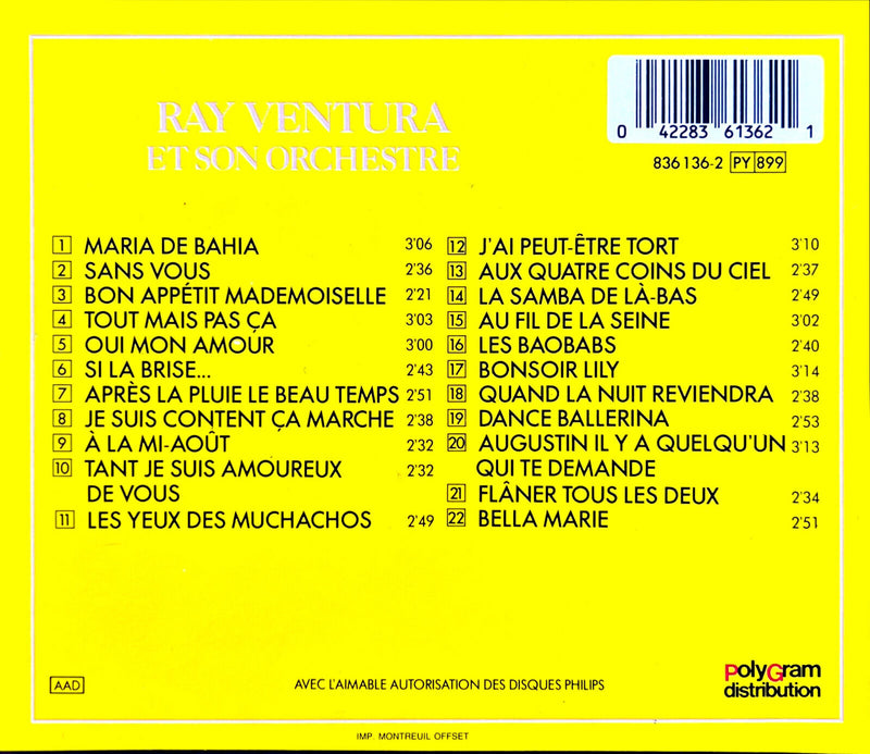 Ray Ventura Et Son Orchestre CD Ray Ventura Et Son Orchestre