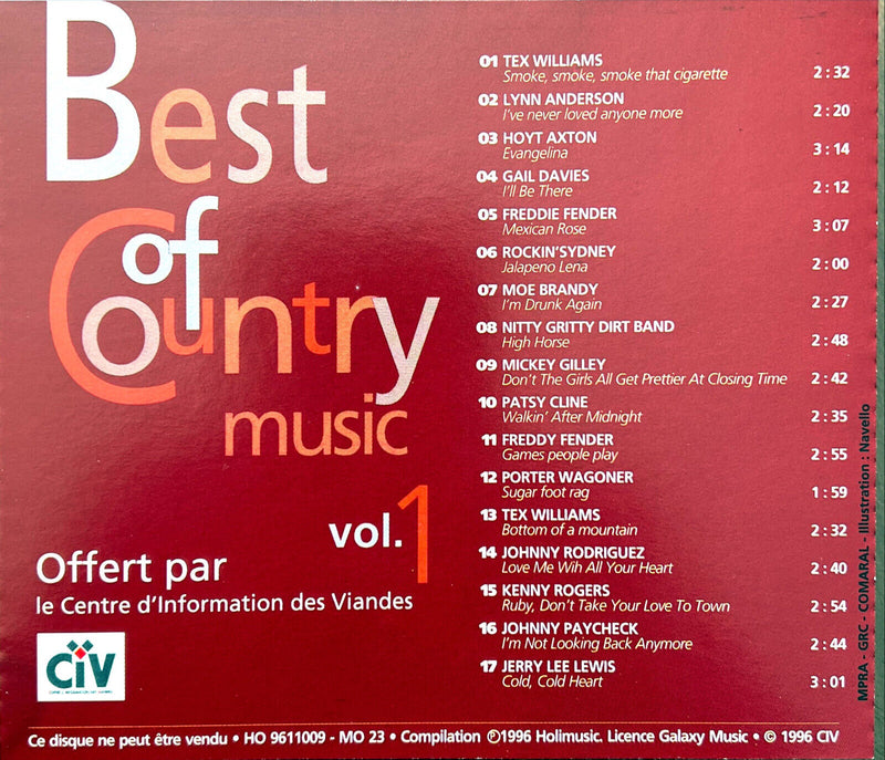 Various CD Best Of Country Music Vol.1