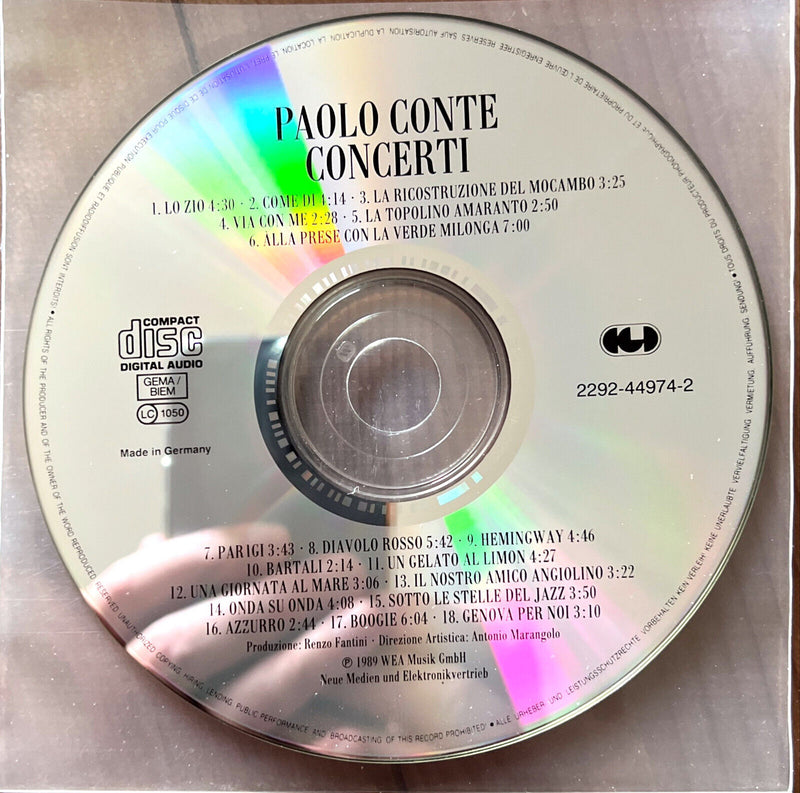 Paolo Conte CD Concerti