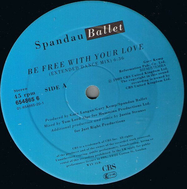 Spandau Ballet 12" Be Free With Your Love - Europe (VG/M)