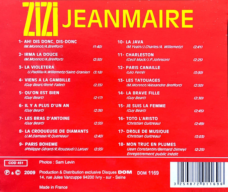 Zizi Jeanmaire CD Mon Truc En Plumes