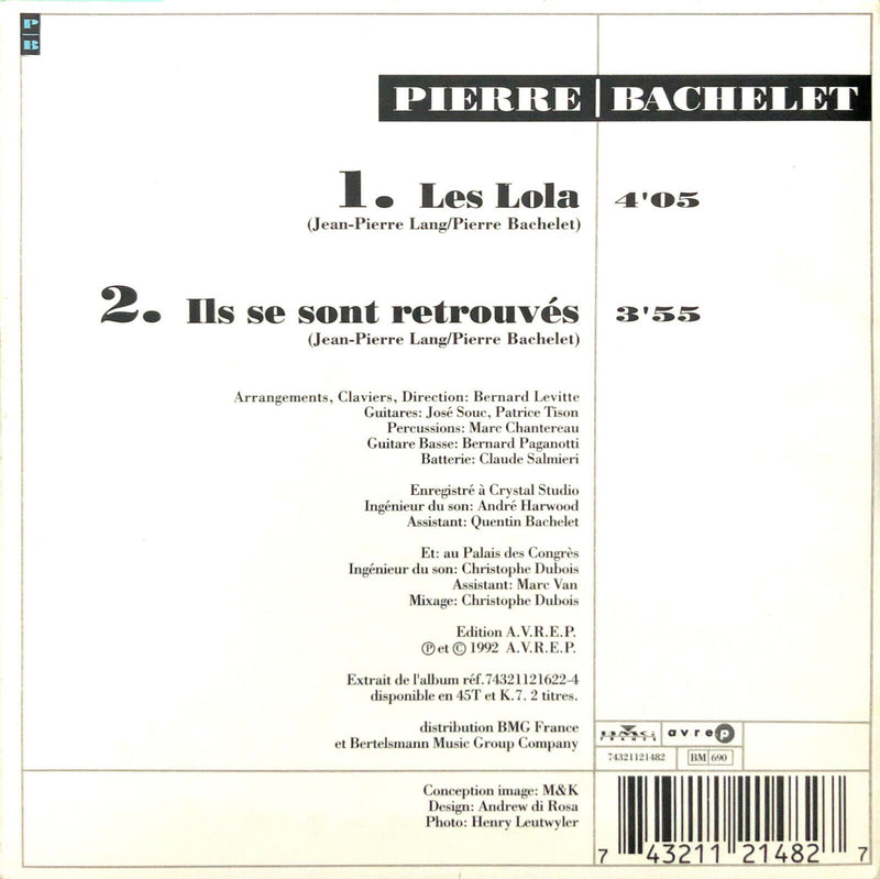 Pierre Bachelet ‎CD Single Les Lolas - Europe (EX/M)