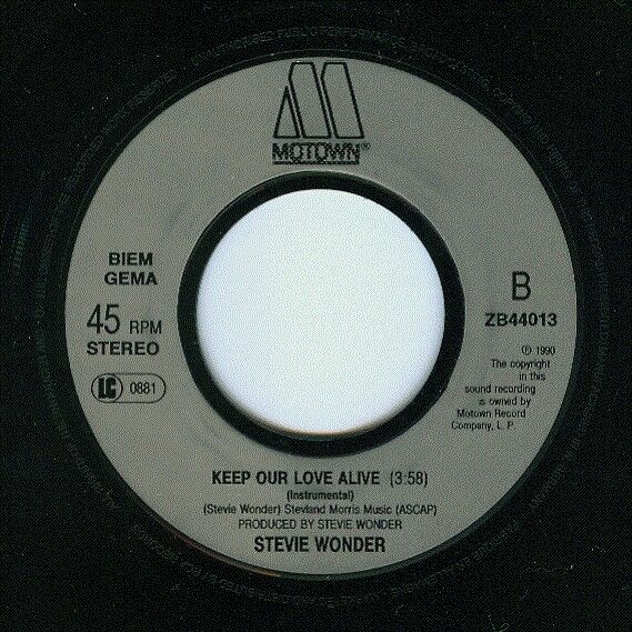 Stevie Wonder ‎7" Keep Our Love Alive - Europe (VG+/EX)
