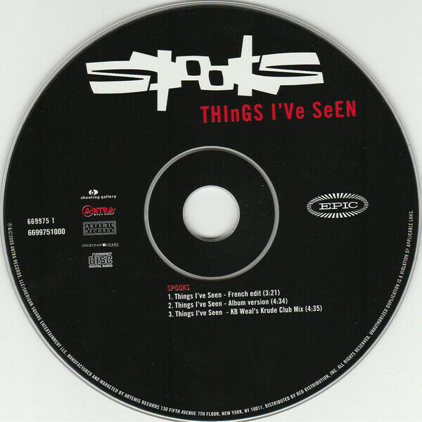 Spooks CD Single Things I've Seen - France (VG/EX+)