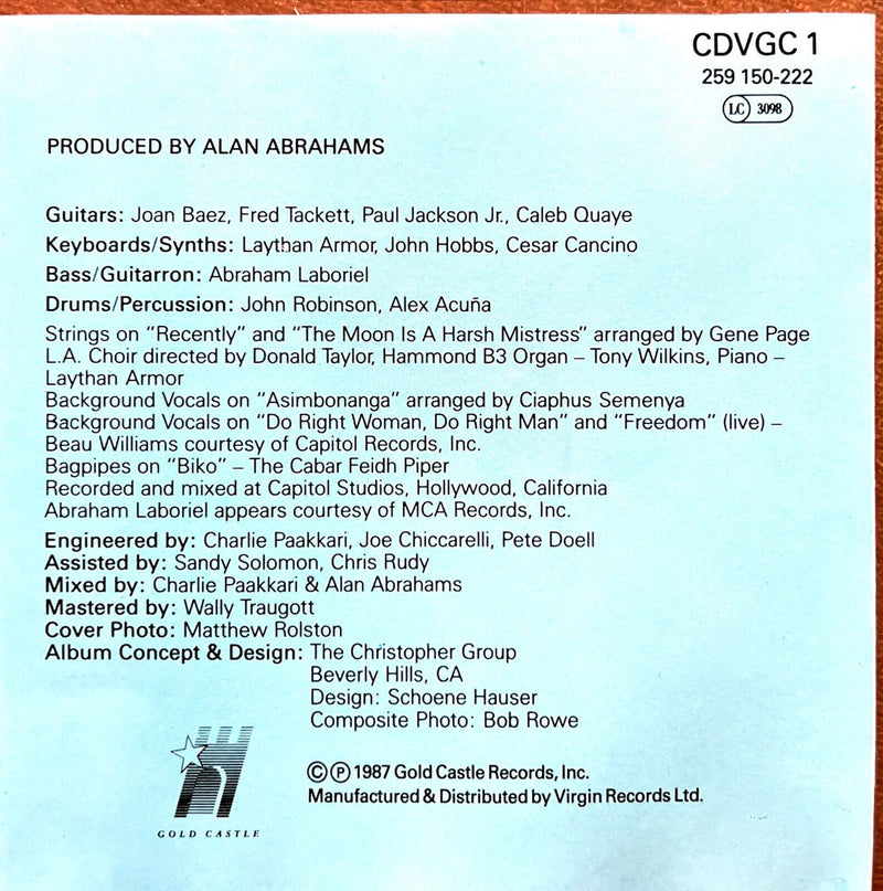 Joan Baez CD Recently