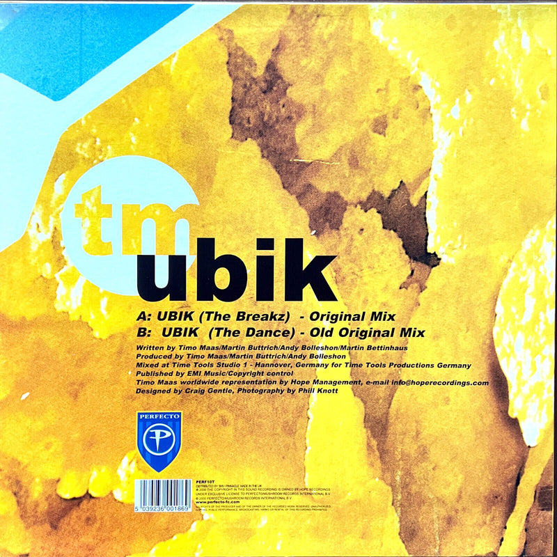 Timo Maas Featuring Martin Bettinghaus 12" Ubik