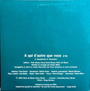 Patricia Kaas CD Single A Qui D'autre Que Vous - Promo - France