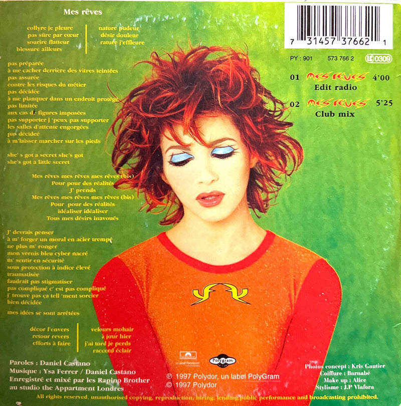Ysa Ferrer CD Single Mes Rêves