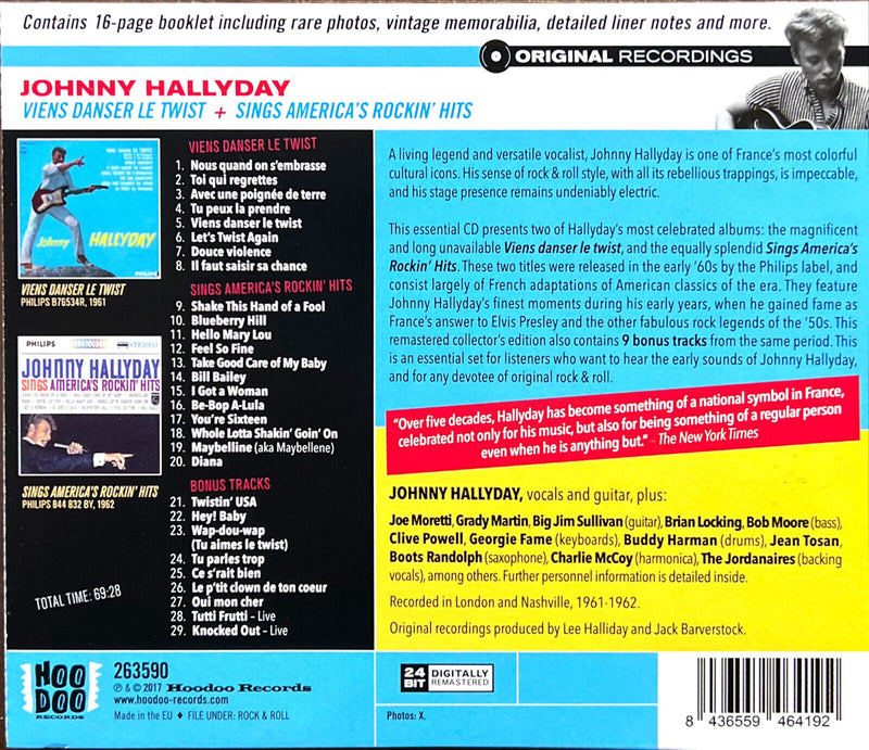 Johnny Hallyday CD Viens Danser Le Twist + Sings America's Rockin' Hits