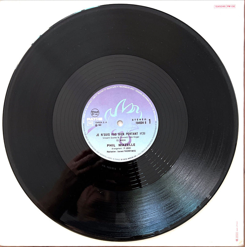 Phil' Mazelle 12" Je N'Suis Pas Bien Portant ( Le Rap Qui S'Dilate)