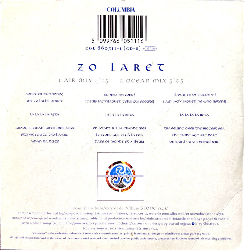 Stone Age CD Single Zo Laret Musique Celtique Moderne