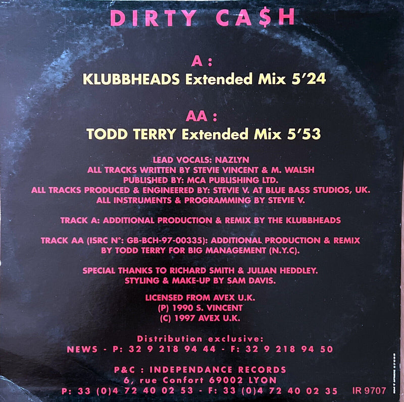Stevie V. 12" Dirty Ca$h