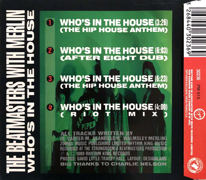 The Beatmasters With Merlin ‎Maxi CD Who's In The House - France (VG+/EX+)