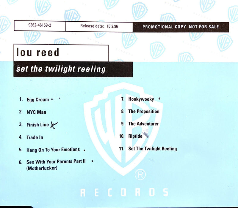 Lou Reed CD Set The Twilight Reeling - Promo