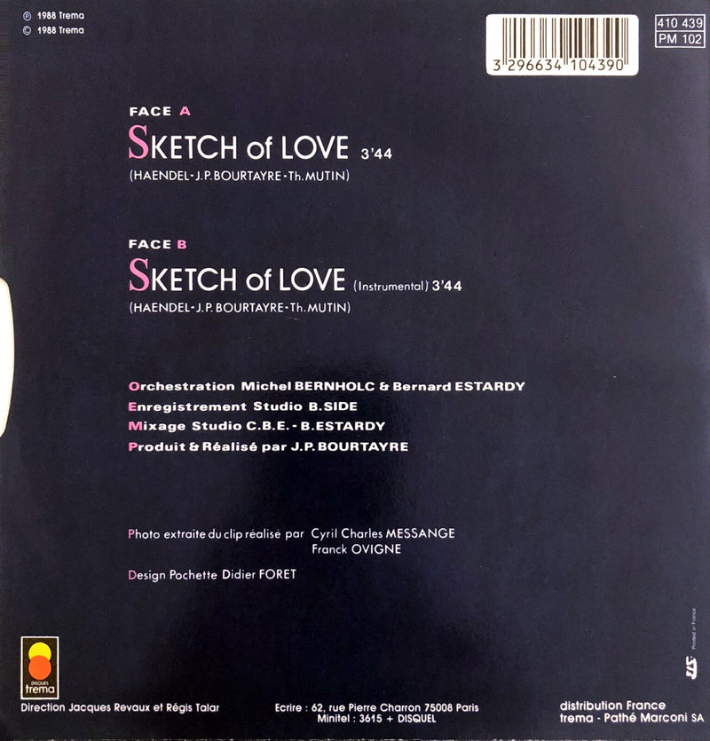 Thierry Mutin ‎7" Sketch Of Love - Adaptation De La Sarabande De Haendel - Fr