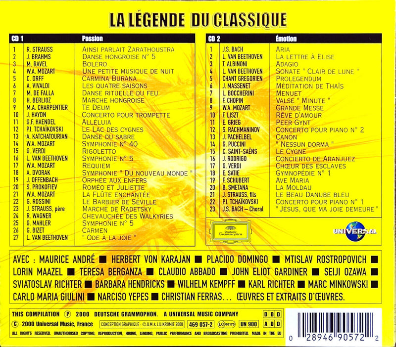 Compilation 2xCD La Légende Du Classique