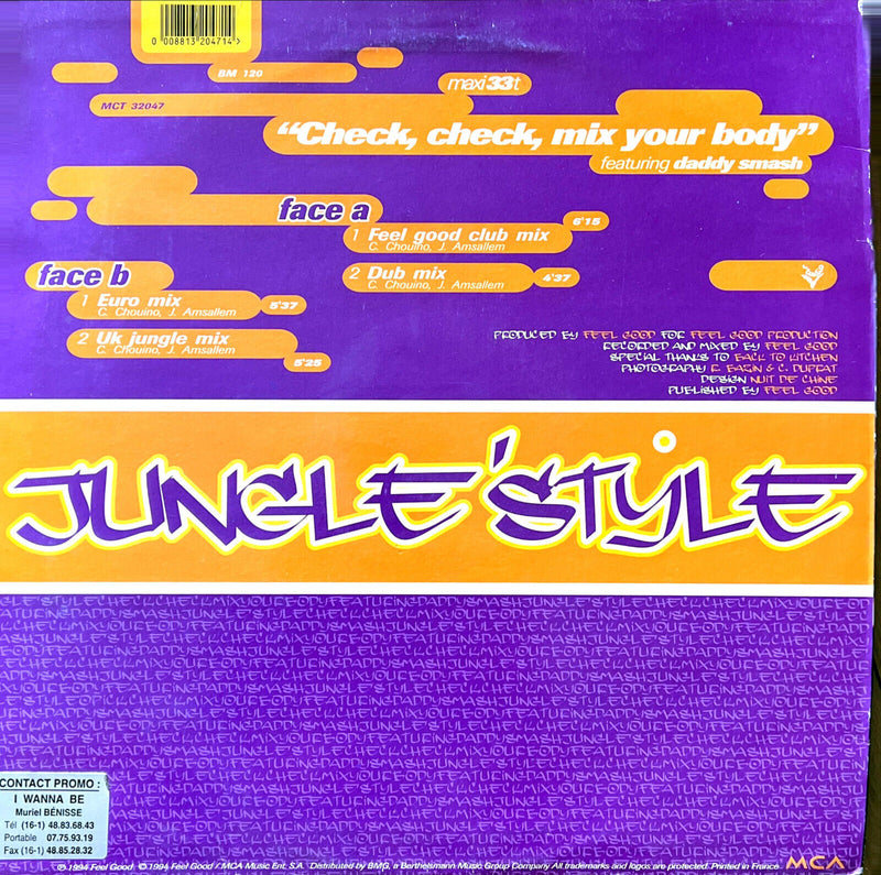 Jungle Style Featuring Daddy Smash 12" Check Check Mix Your Body