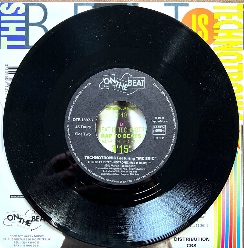 Technotronic 7" This Beat Is Technotronic - France