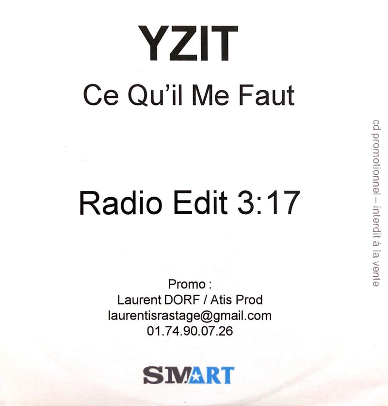 Yzit CD Single Ce Qu'il Me Faut - Promo - France (M/M)