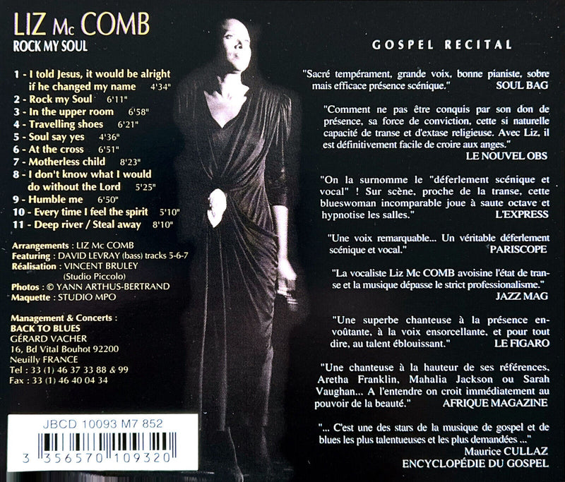 CD Liz McComb "Rock My Soul" - Gospel Recital Intense