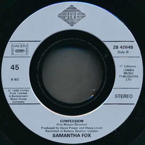 Samantha Fox ‎7" I Only Wanna Be With You - France (EX/EX)