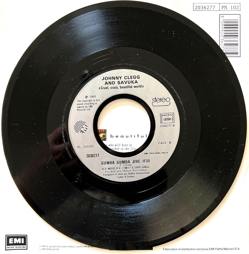 Johnny Clegg & Savuka 7" Cruel, Crazy, Beautiful World