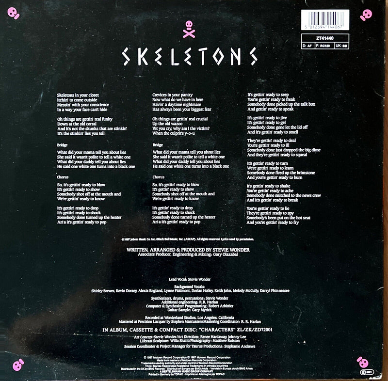 Stevie Wonder 12" Skeletons