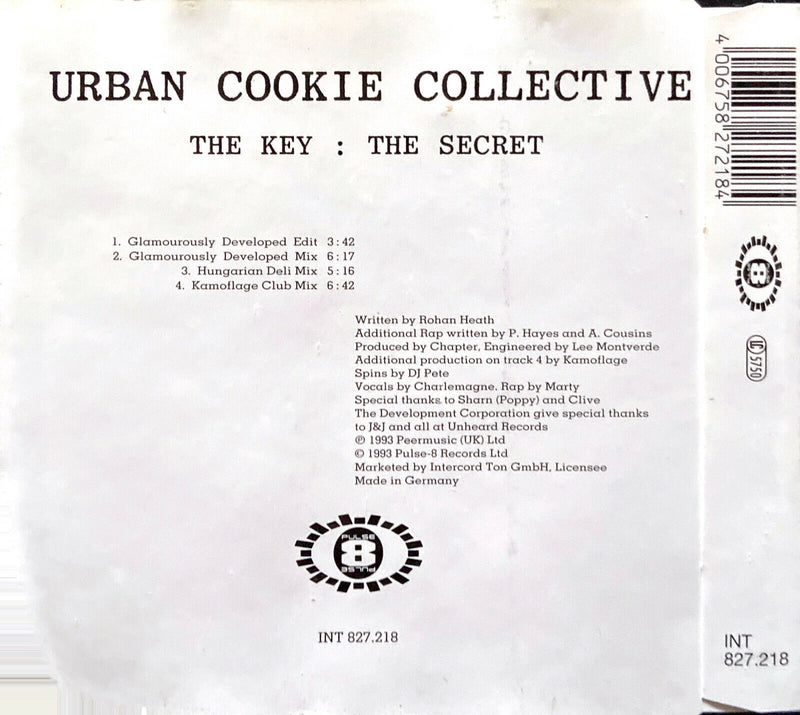 Urban Cookie Collective Maxi CD The Key : The Secret - Germany (VG+/VG+)