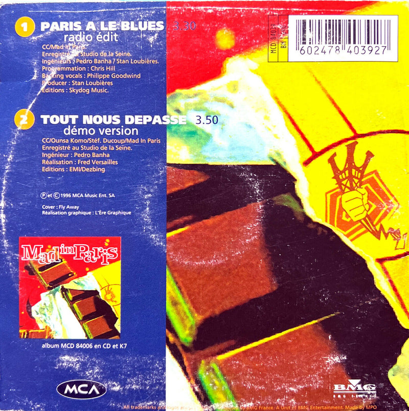 Mad In Paris CD Single Paris A Le Blues