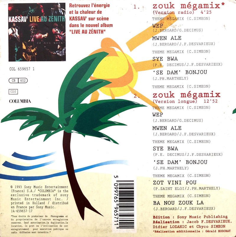 Kassav' CD Single Zouk Megamix - France (VG/VG+)