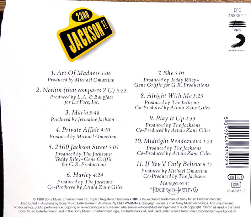 The Jacksons CD 2300 Jackson Street