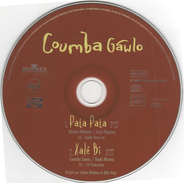Coumba Gawlo ‎CD Single Pata Pata - Europe (VG+/VG+)