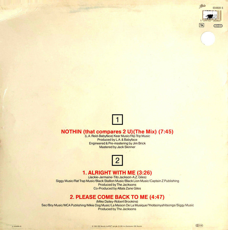 The Jacksons ‎12" Nothin (That Compares 2 U) - Europe (VG/EX)