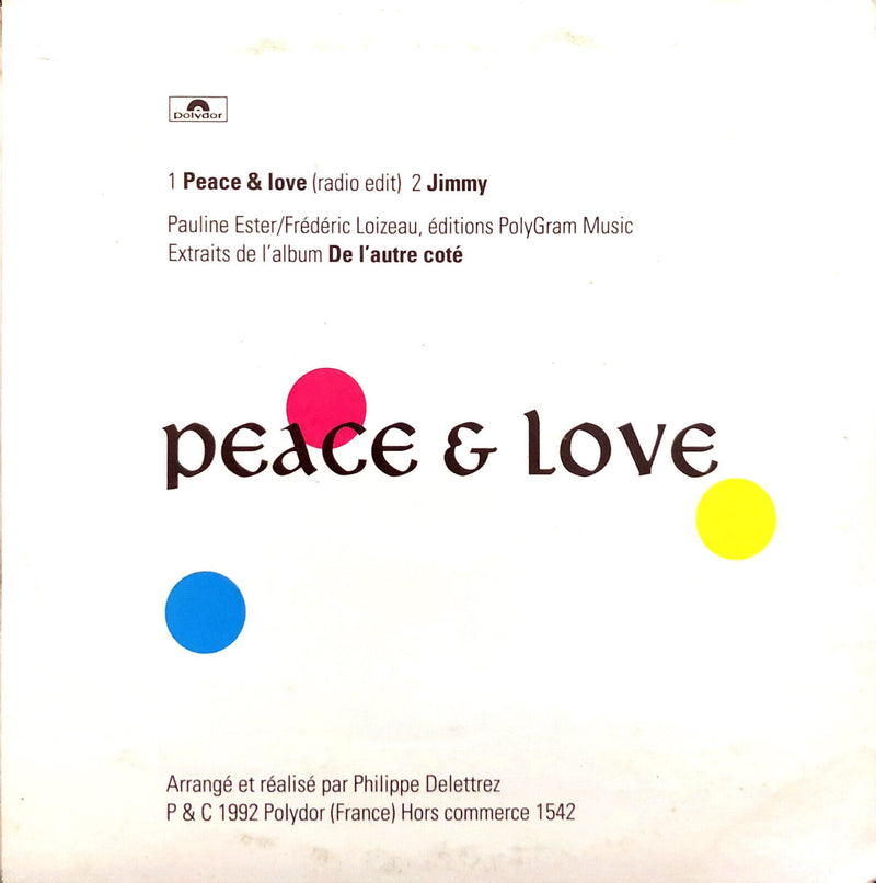 Pauline Ester CD Single Peace & Love - Promo - France (VG+/EX+)