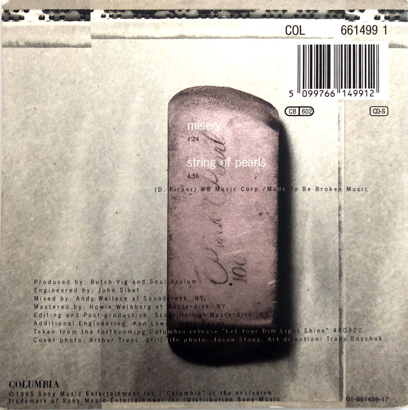 Soul Asylum CD Single Misery - Europe (VG+/EX)