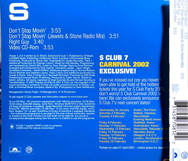 S Club 7 Maxi CD Don't Stop Movin'
