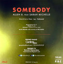 Allen B. Feat Sarah Michelle CD Single Somebody - Promo - France (M/M)